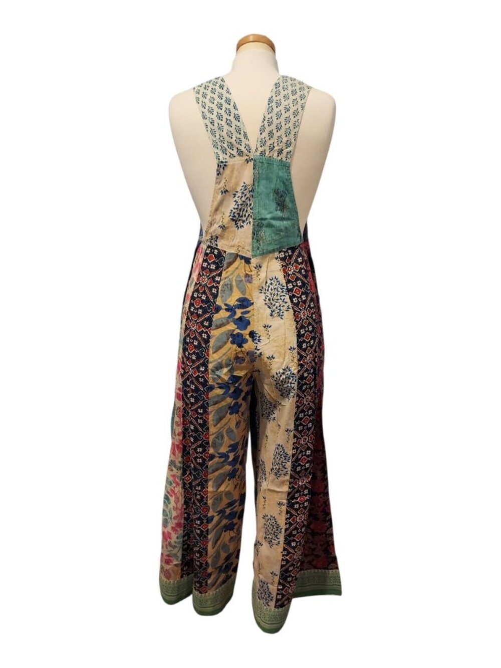 NWT Cotton Traveler Lounge Patchwork Overalls-Medium - Picture 5 of 6